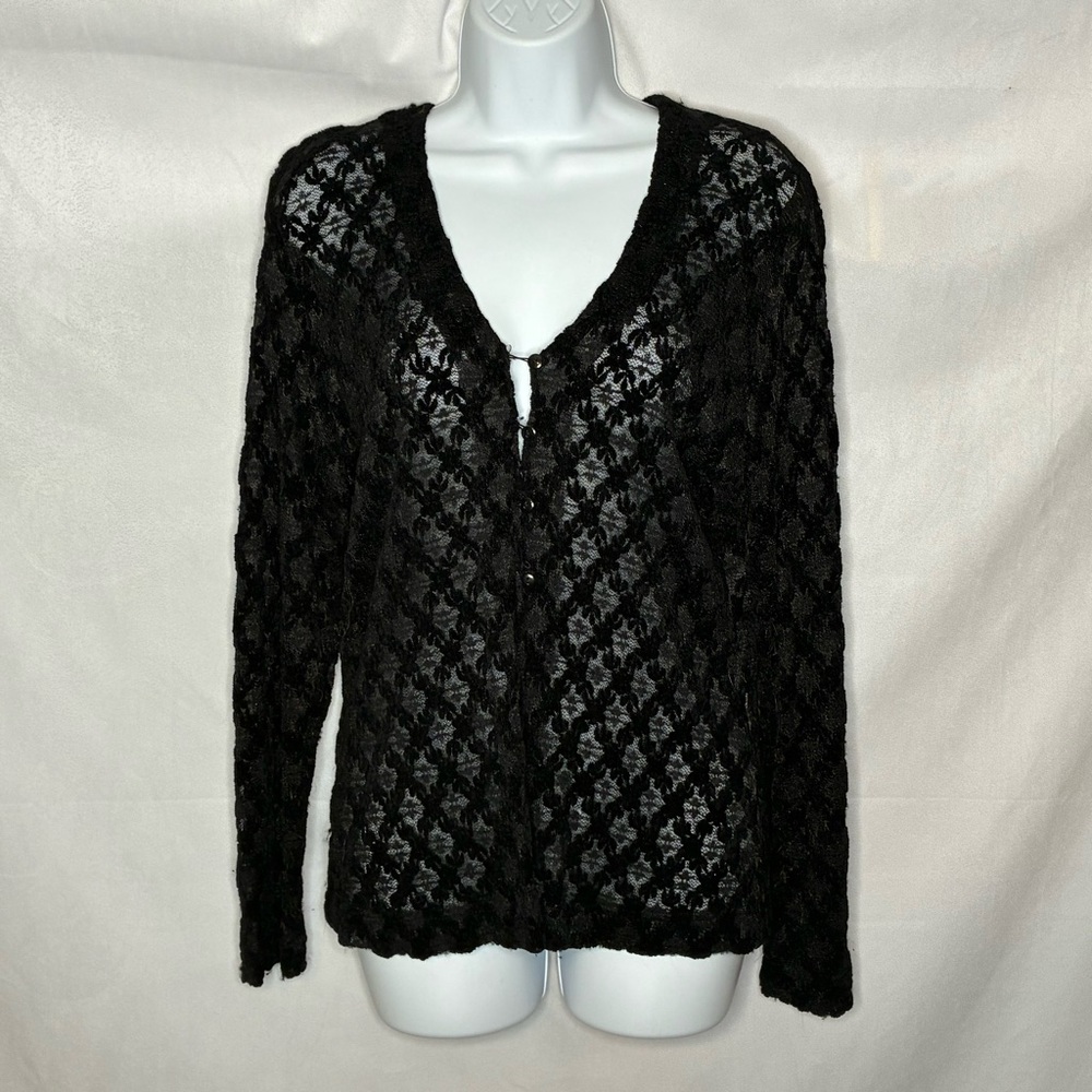 Vintage Catalyst NY Lace Knit Cardigan size 10 GUC